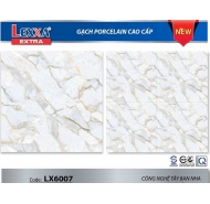 Gạch Porcelain mặt bóng kính toàn phần lát nền LEXXA mã gạch LX6007 gạch loại 1 kích thước 60x60