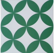 Gạch bông hoa văn tông màu trắng xanh ốp tường trang trí Trung Quốc mã gạch GB-LZ22 loại 1 kích thước 20x20