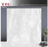 Gạch bán sứ Pocerlain mặt bóng kiếng lát nền TTC mã gạch PN66037 gạch loại 1 kích thước 60x60