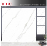 Gạch bán sứ Pocerlain mặt bóng kiếng lát nền TTC mã gạch PN88010 gạch loại 1 kích thước 80x80